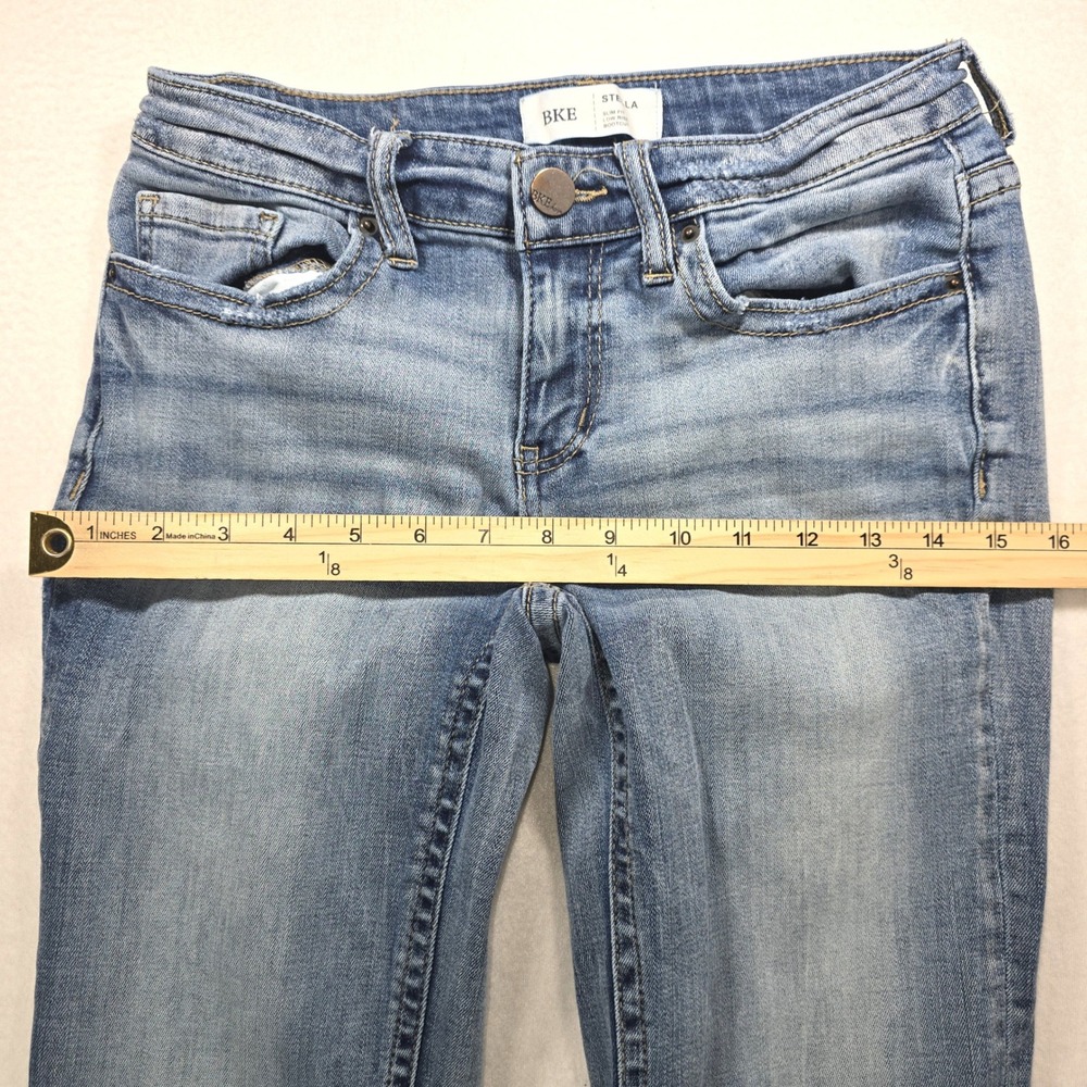 BKE Stella Slim Fit Bootcut Jeans Light Wash Low Rise 26x31.5 ABK6508R - Picture 5 of 14